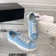 Chanel Front CC Logo Canvas Sneakers Blue 2023