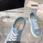 Chanel Front CC Logo Canvas Sneakers Blue 2023