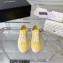 Chanel Front CC Logo Canvas Sneakers Yellow 2023