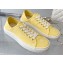 Chanel Front CC Logo Canvas Sneakers Yellow 2023
