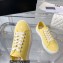 Chanel Front CC Logo Canvas Sneakers Yellow 2023