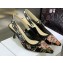 Dior Heel 6.5cm J'Adior Slingback Pumps in Black Multicolor Cotton with Dior Jardin Botanique Embroidery 2023