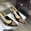 Dior Heel 6.5cm J'Adior Slingback Pumps in Black Multicolor Cotton with Dior Jardin Botanique Embroidery 2023