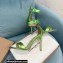 Gianvito Rossi Heel 10.5cm Portofino Sandals with Buckle-covered Anklet Strap Leather Green 2023