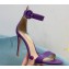 Gianvito Rossi Heel 10.5cm Portofino Sandals with Buckle-covered Anklet Strap Leather Purple 2023
