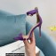 Gianvito Rossi Heel 10.5cm Portofino Sandals with Buckle-covered Anklet Strap Leather Purple 2023