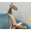 Gianvito Rossi Heel 10.5cm Portofino Sandals with Buckle-covered Anklet Strap Leather Nude 2023