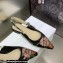 Dior J'Adior Slingback Ballerina Flats in Black Multicolor Cotton with Dior Jardin Botanique Embroidery 2023