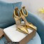 Gianvito Rossi Heel 10.5cm Bijoux Pumps Leather Gold 2023