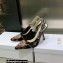 Dior Heel 9.5cm J'Adior Slingback Pumps in Black Multicolor Cotton with Dior Jardin Botanique Embroidery 2023