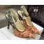 Dior Heel 9.5cm J'Adior Slingback Pumps in Antique Pink Brocart Embroidered Cotton with Gold-Tone Metallic Thread 2023