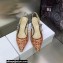Dior Heel 6.5cm J'Adior Slingback Pumps in Antique Pink Brocart Embroidered Cotton with Gold-Tone Metallic Thread 2023