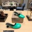 Balenciaga Heel 4.5cm Round toe Mules Green 2023