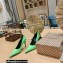 Balenciaga Heel 9cm Back BB Pumps Green 2023