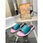 JW Anderson Bumper-tube Leather Slides Green/Pink 2023