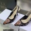 Dior Heel 9.5cm J'Adior Slingback Pumps in Black Multicolor Cotton with Dior Jardin Botanique Embroidery 2023