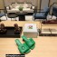 Prada Heel 3.5cm Soft padded nappa leather sandals Green 2023