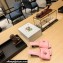 Prada Heel 3.5cm Soft padded nappa leather sandals Pink 2023