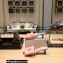Prada Heel 3.5cm Soft padded nappa leather sandals Pink 2023
