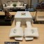 Prada Heel 3.5cm Soft padded nappa leather sandals White 2023