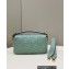 Fendi Nappa Leather Medium Baguette Bag Gray Green 2023