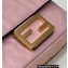 Fendi Nappa Leather Mini Baguette Bag Pink 2023