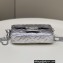 Fendi Nappa Leather Mini Baguette Bag Silver 2023