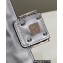 Fendi Nappa Leather Mini Baguette Bag Silver 2023