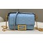 Fendi Nappa Leather Mini Baguette Bag Sky Blue 2023