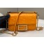 Fendi Nappa Leather Mini Baguette Bag Orange 2023
