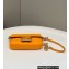 Fendi Nappa Leather Mini Baguette Bag Orange 2023