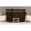 Fendi Nappa Leather Mini Baguette Bag Coffee 2023