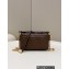 Fendi Nappa Leather Mini Baguette Bag Coffee 2023
