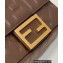 Fendi Nappa Leather Mini Baguette Bag Coffee 2023