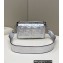 Fendi Nappa Leather Medium Baguette Bag Silver 2023