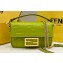 Fendi Nappa Leather Mini Baguette Bag Acid Green 2023
