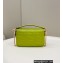 Fendi Nappa Leather Mini Baguette Bag Acid Green 2023