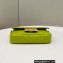 Fendi Nappa Leather Mini Baguette Bag Acid Green 2023