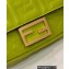 Fendi Nappa Leather Mini Baguette Bag Acid Green 2023