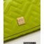 Fendi Nappa Leather Mini Baguette Bag Acid Green 2023