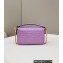 Fendi Nappa Leather Mini Baguette Bag Purple 2023
