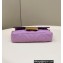 Fendi Nappa Leather Mini Baguette Bag Purple 2023
