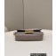 Fendi Nappa Leather Mini Baguette Bag Gray 2023