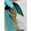 Fendi Nappa Leather Mini Baguette Bag Turquoise Green 2023