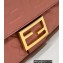Fendi Nappa Leather Medium Baguette Bag Dark Pink 2023