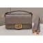 Fendi Nappa Leather Medium Baguette Bag Gray 2023