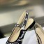 Dior J'Adior Slingback Ballerina Flats in Black/White Ornamental Embroidered Cotton 2023