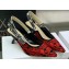 Dior Heel 6.5cm J'Adior Slingback Pumps in Red/Black Bandana Embroidered Cotton 2023