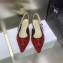 Dior J'Adior Slingback Ballerina Flats in Red/Black Bandana Embroidered Cotton 2023