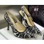 Dior Heel 9.5cm J'Adior Slingback Pumps in Black/White Ornamental Embroidered Cotton 2023